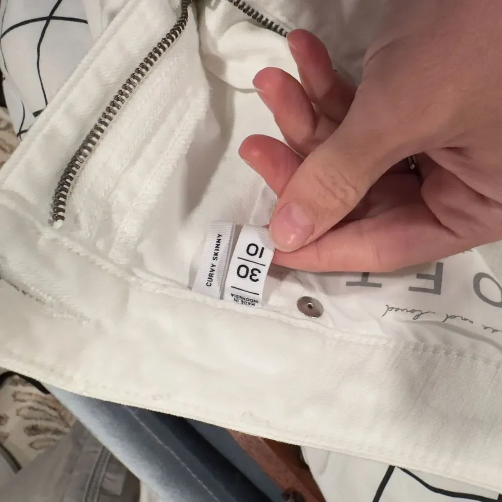 LOFT Curvy Skinny Jeans – White – Size 10 - Picture 4 of 4